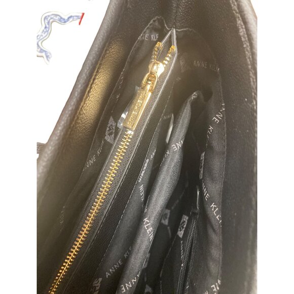 Ann Klein women’s black purse handbag shoulderbag Large SKU 1154 - Picture 9 of 13